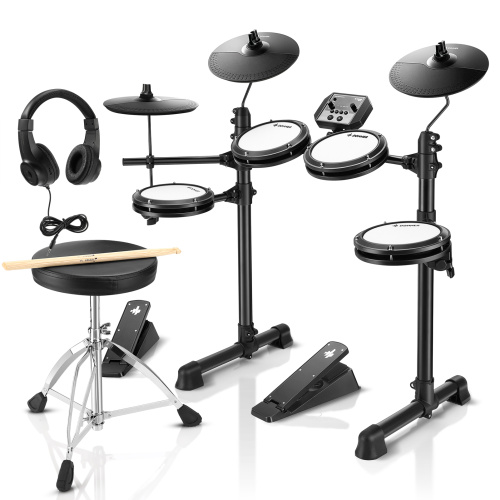 DONNER DED-80 Electric Drum Set 5 Drums 3 Cymbals электронная ударная установка (5 пэдов барабанов, 3 пэда тарелок, стул для бар