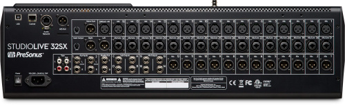 PreSonus StudioLive 32SX цифровой микшер, 38 кан.+8 возвратов, 24+1 фейдер, 38 аналоговых вх/27вых, 4FX, 4GROUP, 16MIX, 4AUX FX, USB-audio, AVB-audio, фото 3