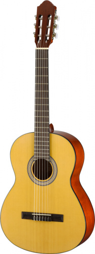 Walden N450W Гитара классическая, в/дека массив ели, н/дека и обечайки махагон, лакированная, чехол