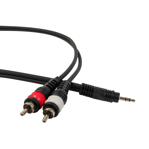 ROCKDALE XC-001-3M готовый компонентный кабель, разъемы stereo mini jack папа (3,5) x 2 RCA, 3м, черный фото 6