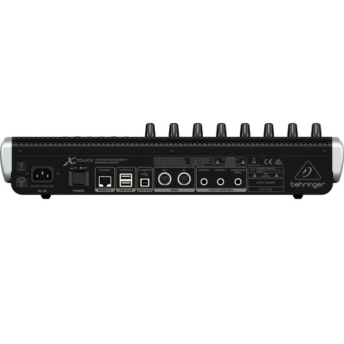 Behringer X-TOUCH компактный Ethernet/USB/MIDI- контроллер DAW, 9 моториз.фейдеров 100 мм, 8LCD, индикатор времени, HUI, Mackie Control фото 3