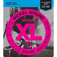 D'Addario EXL150 струны для 12-стр. эл .гит Super/Light, никель, 10-46