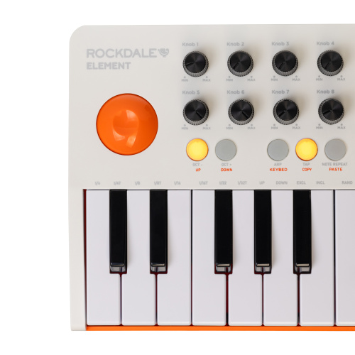 ROCKDALE Element White, компактная миди-клавиатура, 25 клавиш, цвет белый фото 6