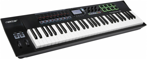 Nektar Panorama T6 USB MIDI DAW контроллер, 61 клавиша, 8 пэдов с датчиком силы нажатия