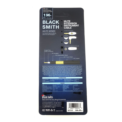 BlackSmith Mute Extension Instrument Cable 1.96ft MEIC-STA60 кабель, 60 см, угJack + прям Jack мама фото 8