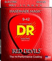 DR RDE-9 RED DEVILS струны для электрогитары красные 9 42