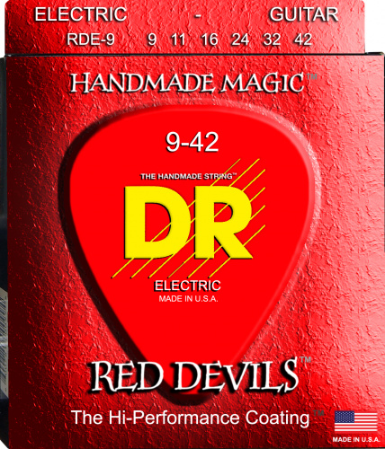 DR RDE-9 RED DEVILS струны для электрогитары красные 9 42
