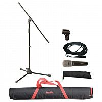 Superlux MSK10B-P набор: микрофон D10B с чехлом и держателем, стойка с чехлом, кабель XLR-джек
