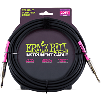 Ernie Ball 6046 кабель инструментальный 6 метров черный