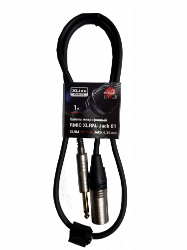 Xline Cables RMIC XLRM-JACK 01 Кабель микрофонный  XLR 3 pin male - JACL 6.3 mono длина 1м