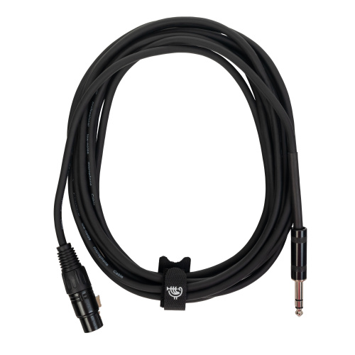 ROCKDALE XF001-5M готовый микрофонный кабель, разъемы XLR female X stereo jack male, длина 5 м, черный фото 3