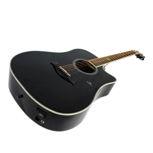 KEPMA D1CE Black Matt электроакустическая гитара, цвет черный, в комплекте 3м кабель фото 9