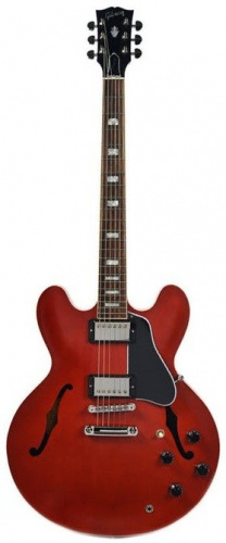 GIBSON 2018 MEMPHIS ES-335 SATIN WINE RED гитара полуакустическая с кейсом цвет красный
