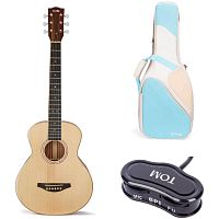 TOM BABY G1E электроакустическая гитара в уменьшенном корпусе, верхняя дека массив ели, корпус и