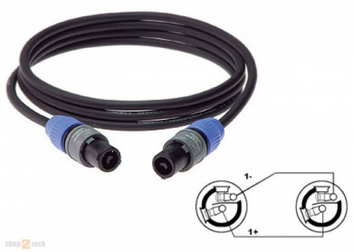 KLOTZ SC1-10SW готовый спикерный кабель LY215T, длина 10м, Neutrik Speakon, пластик -Neutrik Speakon, пластик фото 3
