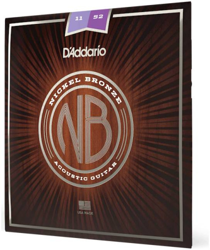 D'Addario NB1152 струны для акустической гитары,Custom Light, 11-52
