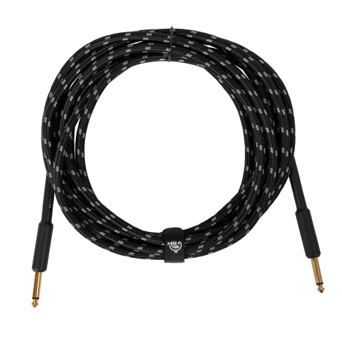 ROCKDALE Wild E5 инструментальный (гитарный) кабель, материал твид, цвет черный, металлические разъемы mono jack - mono jack, 5 фото 3