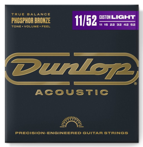 Dunlop DAP1152 струны для акустической гитары Phosphor Bronze 11-52