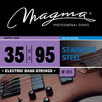 Magma Strings BE120S Струны для бас-гитары 35-95, Серия: Stainless Steel, Калибр: 35-55-75-95, Обмотка: круглая, нержавеющая сталь, Натяжение: Super L