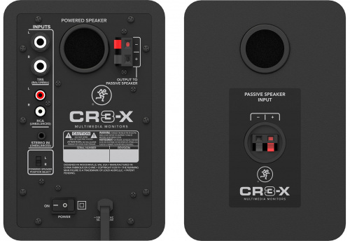 MACKIE CR3-X пара студийных мониторов, мощность 50 Ватт, динамик 3', твиттер 0,75', цвет черный фото 4