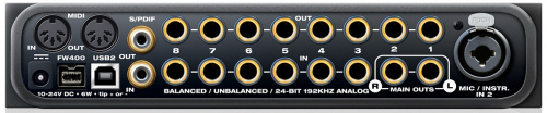 MOTU UltraLite mk3 Hybrid FireWire/USB аудио интерфейс, 24 бит/192 кГц, 2 XLR Combo микрофонных/инструментальных входов/выходов, фото 3