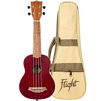FLIGHT NUS380 CORAL укулеле, сопрано, красный, корпус сапеле