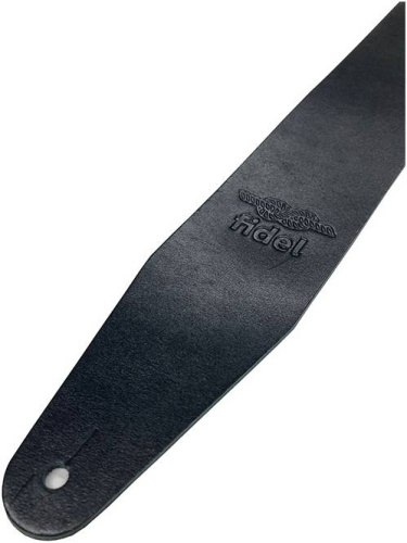 Fidel FL50003L Ремень гитарный кожаный, серия Leather, цвет черный матовый фото 2