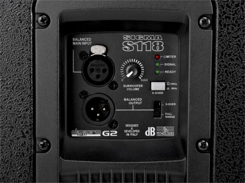 dB Technologies SIGMA S118 сабвуфер, усилит classD, 1400 Вт, DSP,134 dB, 18" фото 4