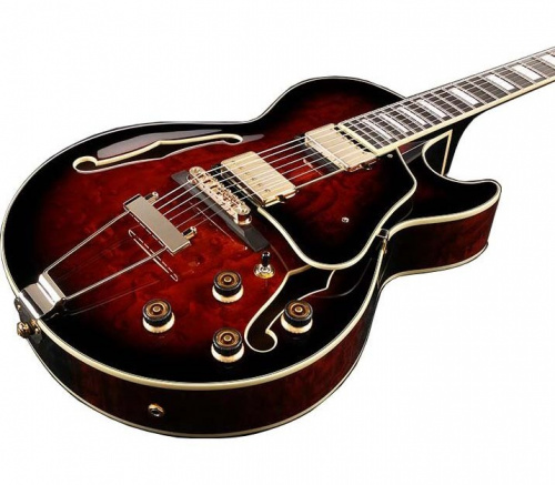 IBANEZ AG95QA-DBS полуакустическая гитара, цвет красный фото 2