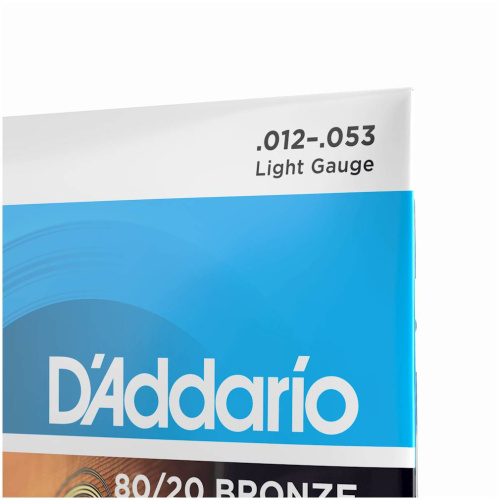 D'Addario EJ11 струны для акустической гитары, бронза 80/20, Light 12-53 фото 2