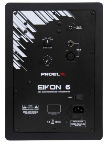 Proel EIKON6 Активный (bi-amp) 2-полосный студийный монитор. Динамики: НЧ 6.5" / ВЧ 1" Выходная мощн фото 2