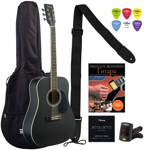 VESTON D-45 SP/BKS dPACK 1 Гитара акустическая (набор) в наборе