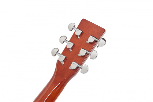 SX SD104G Гитара акустическая, корпус: липа, гриф: окуме, накладка грифа и нижний порожек: палисандр, колки: хромированное покрытие, цвет натуральный  фото 13
