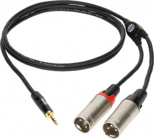 KLOTZ KY9-180 компонентный кабель серии MiniLink с разъемами stereo mini jack - 2 XLR папа, цвет черный, 1.8 метра