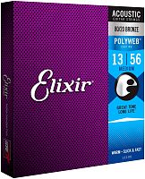 Elixir 11100 PolyWeb струны для акустич. гитары Medium 13-56 бронза 80/20
