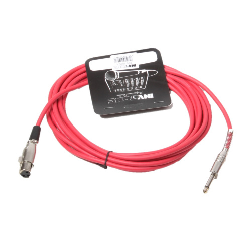 Invotone ACM1005R Микрофонный кабель, длина 5 м, разъемы моно джек- XLR3F (красный)