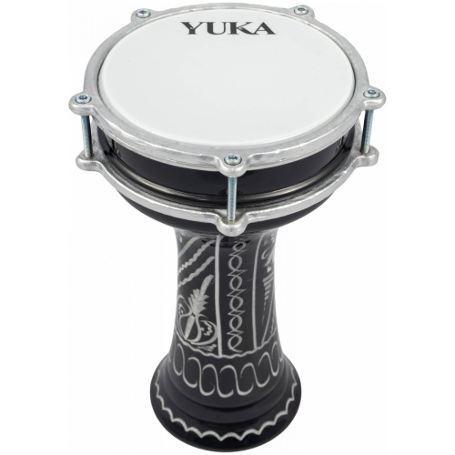 YUKA YDRS7-13EBK Дарбука турецкая, диаметр 7', корпус алюминий, гравировка фото 2