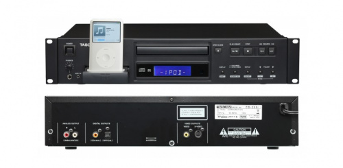 Tascam CD-200i CD плеер с доком для iPod’а Wav/MP3, RCA/SPDIF, CD-Text, Anti-shock, CD pitch 12,5%, 2U, пульт ДУ