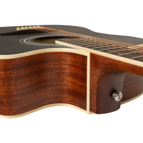 ROCKDALE Aurora D6 Satin C BK акустическая гитара дредноут с вырезом, цвет черный, сатиновое покрыти фото 4
