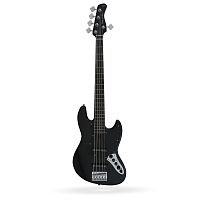 Sire V3-5 BKS 5-струнная бас-гитара, форма Jazz Bass, активная электроника, цвет черный матовый