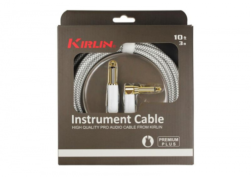 Kirlin IWB-202WEGL 3M WT кабель инструментальный Разъемы: 1/4" прямой моноджек 1/4" угловой мон фото 2