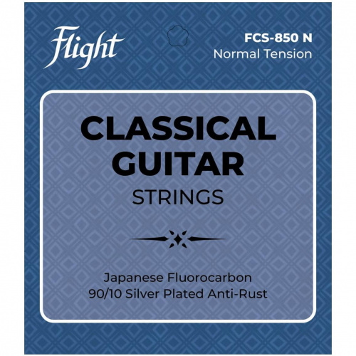 FLIGHT FCS-850 N струны для классической гитары, флюорокарбон, басы посеребрянные, покрытие AntiRust