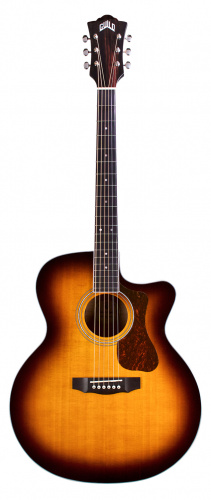 GUILD F-250CE Deluxe Maple ATB электроакустическая гитара формы джамбо с вырезом, топ - массив ели, корпус - огненный клён, цве фото 6