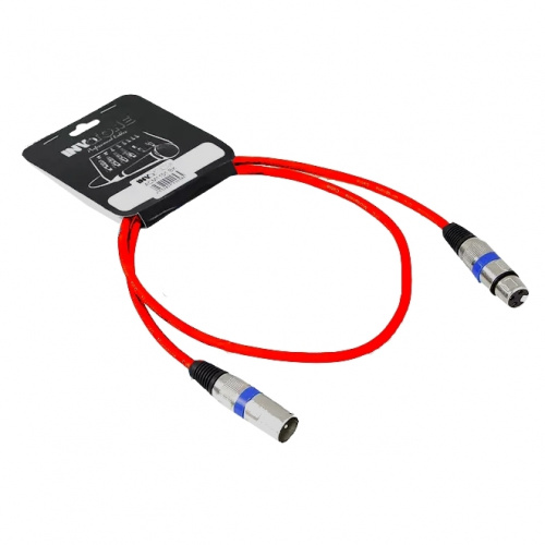 Invotone ACM1101R Микрофонный кабель, XLR F — XLR M длина 1 м (красный)