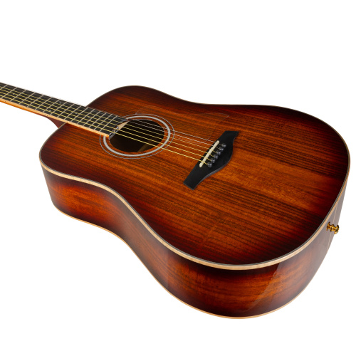 ROCKDALE Aurora D7 Koa ASB Акустическая гитара. Форма корпуса Dreadnought. Цвет санберст. Глянцевое покрытие. Верхняя дека из ели с верхним слоем из к фото 6