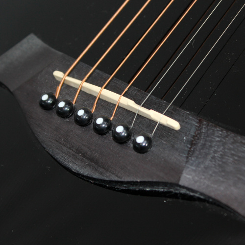 KEPMA D1CE Black Matt электроакустическая гитара, цвет черный, в комплекте 3м кабель фото 4