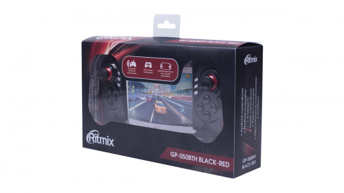 RITMIX GP-050BTH Black Red Игровой манипулятор, беспроводной Bluetooth, универсальный геймпад, поддерживает ОС Android версии 3.0+, iOS 9.3.2-11, iOS1 фото 7