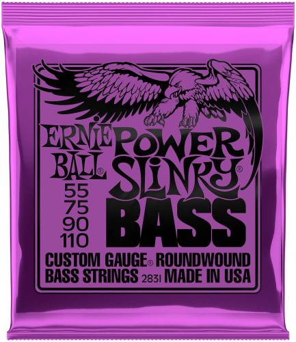 Ernie Ball 2831 струны для бас-гитары Nickel Wound Bass Power Slinky (55-75-90-110)