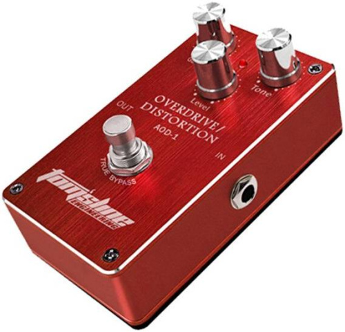 TOMSLINE AOD-1 Педаль эффектов Overdrive Distortion, питание от БП и батареи 9в фото 5