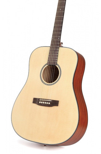 SX SD304 Гитара акустическая, верхняя дека ель, нижняя дека и обечайка: сапеле фото 3